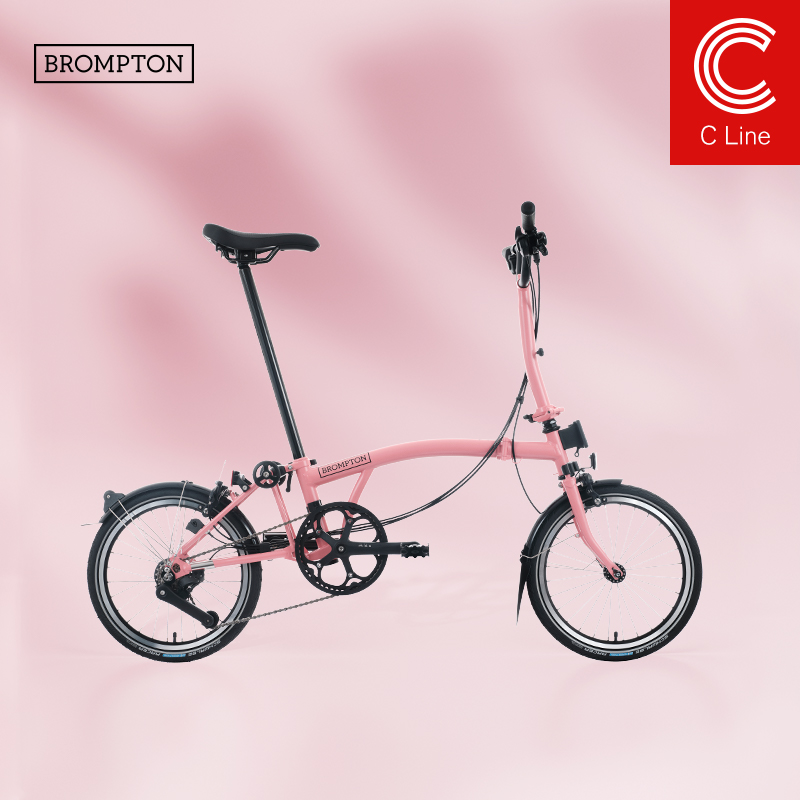 小布折叠自行车4速火烈鸟粉