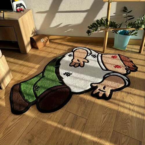 卡通异形仿羊绒门厅卧室地毯