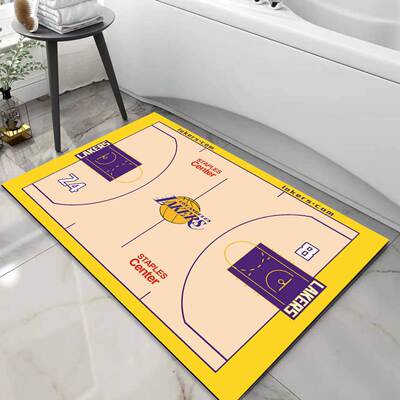 球场式吸水软垫门口地垫矽藻泥脚垫厕所厨房nba潮流防滑吸水地垫