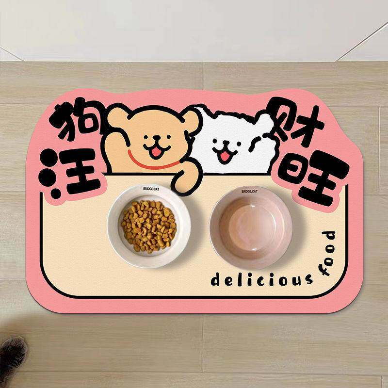 硅藻泥猫狗餐垫吸水速干防漏