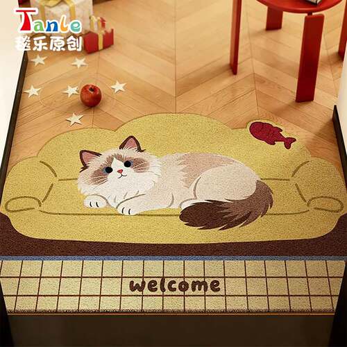 卡通丝圈防滑耐脏耐磨入户门垫