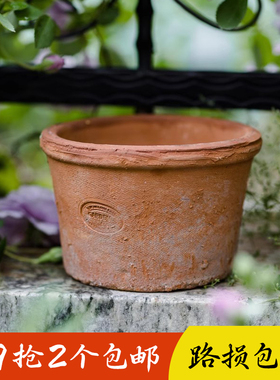 红陶花盆多肉绿植盆器大号粗陶陶土透气盆泥瓦花盆清仓特价包邮