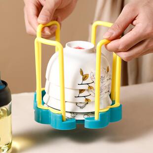 餐厅一次性打包碗盖收纳架饮料纸杯汤碗架放置架厨房整理置物架子