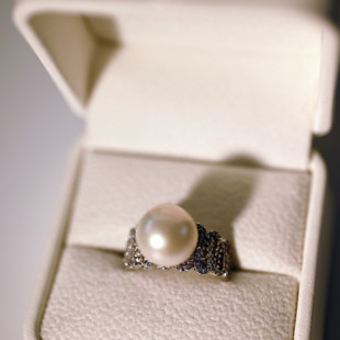 爱迪生天然淡水珍珠S925银新款简约百搭款珍珠戒指原创设计经典款