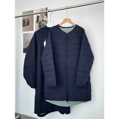 新款女士户外三防三合一羽绒内胆可拆卸冲锋衣长款风衣冬季保暖