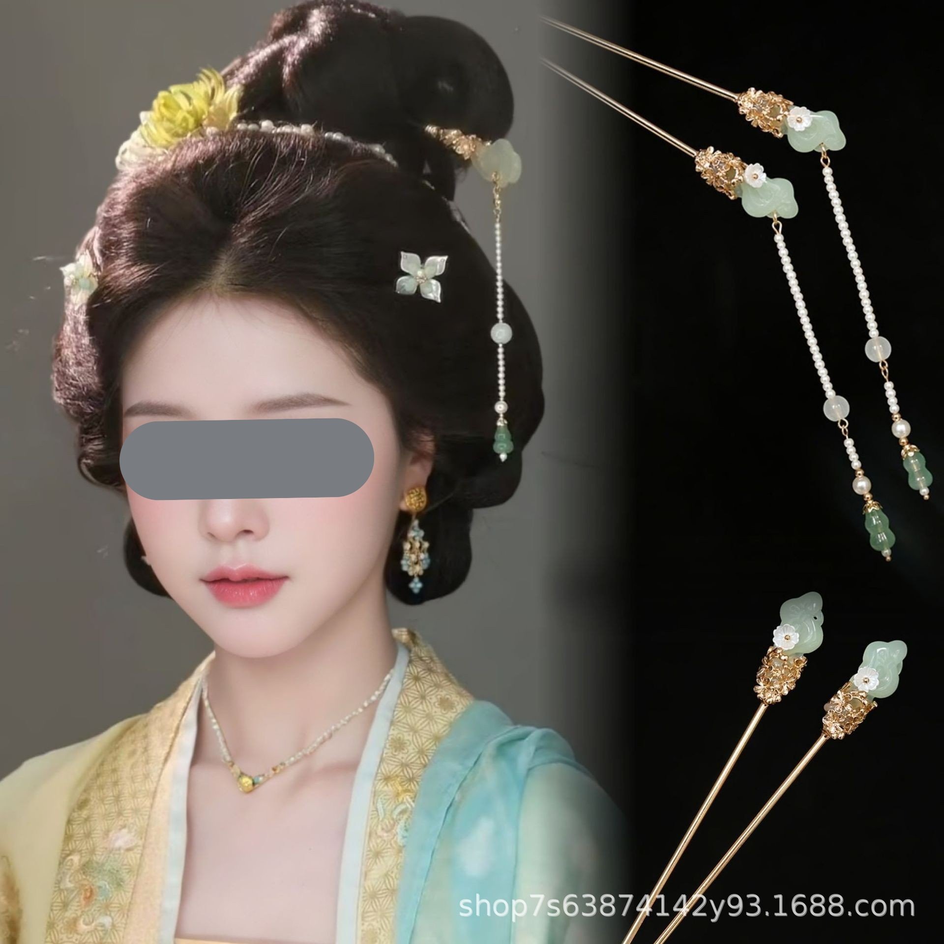 古风祥云发簪明制宋制汉服仿玉发饰清新点缀流苏步摇珍珠简约配饰,饰品/流行首饰/时尚饰品新,发饰,淘宝优惠券,粉丝福利购,淘宝优惠卷