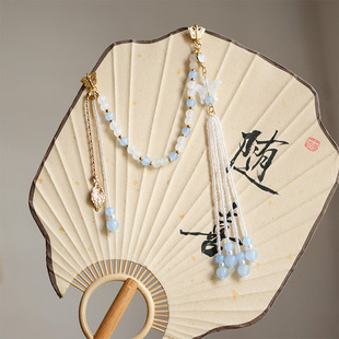 国风旗袍压襟挂饰胸前挂件古典蝴蝶胸针吊坠古风流苏汉服茶服配饰