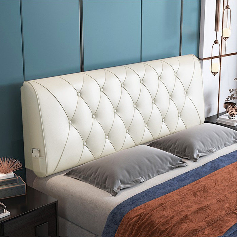 床头软包双人皮革靠垫床头罩榻榻米实木床靠垫套大靠背垫可定制