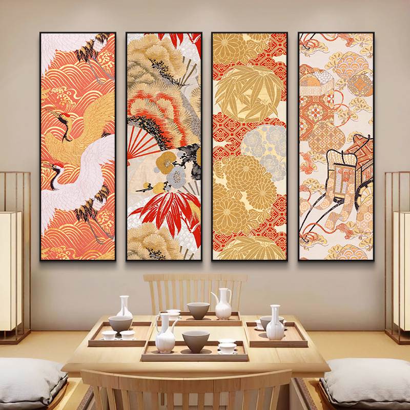 日式挂画浮世绘装饰画饭店墙面装饰和风背景墙壁画居酒屋餐馆包间图片