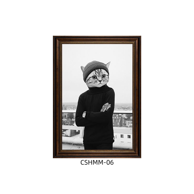 创意恶搞时尚猫咪挂画复古酒吧酒馆休闲会所装饰画美式雪茄吧壁画图片