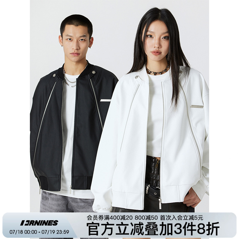 FORNINES美式高街机车皮外套