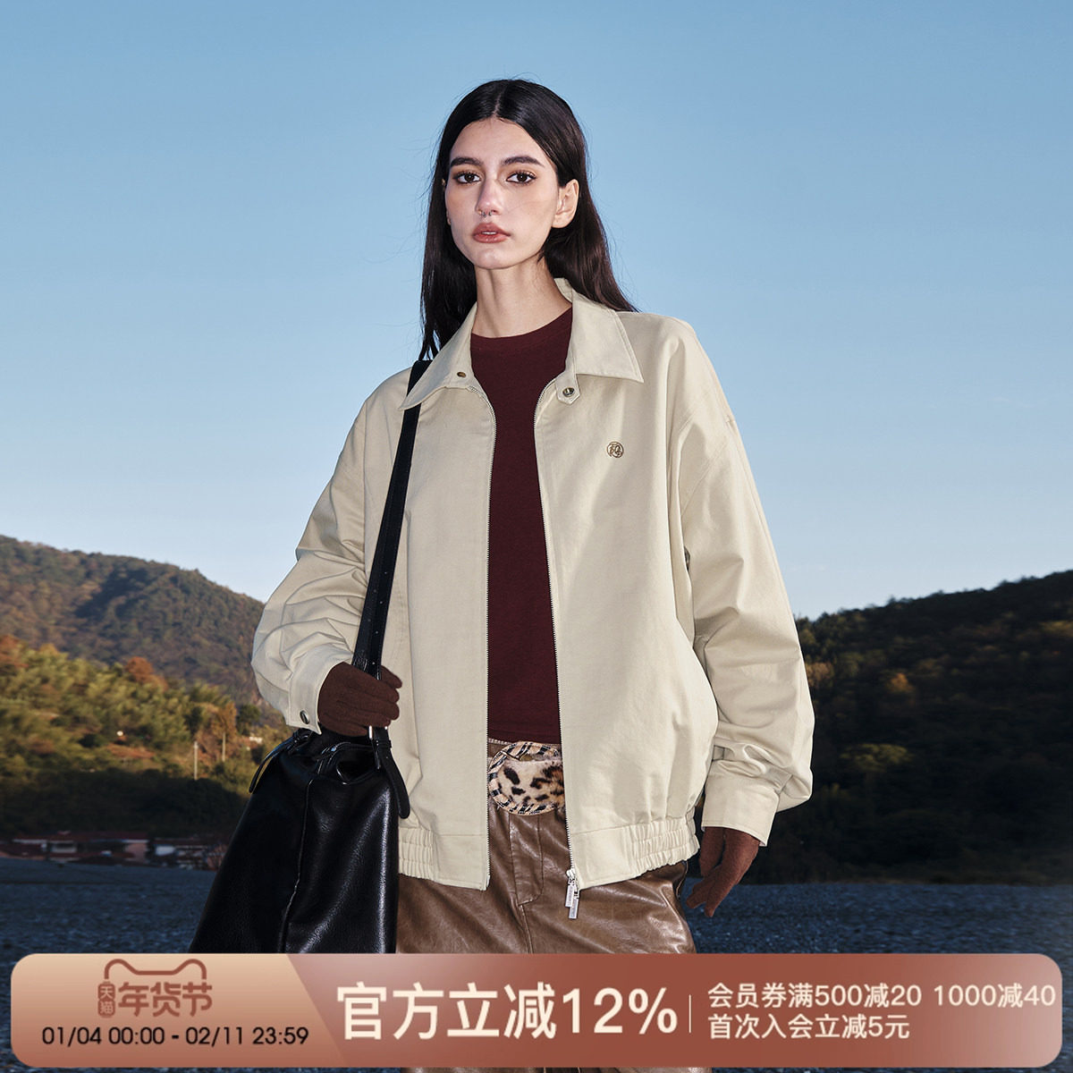 FORNINES美式复古卡其夹克外套男女2025春季国潮高级感微短款衣服,男装,夹克,淘宝优惠券,粉丝福利购,淘宝优惠卷