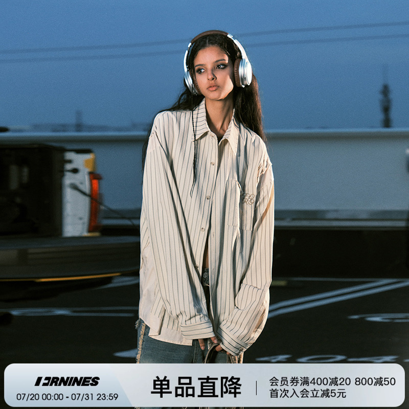 FORNINES美式泡泡纱条纹格子衫