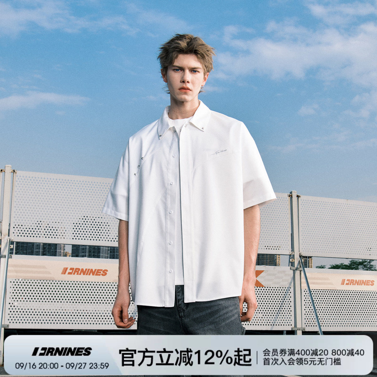 FORNINES小众设计感短袖衬衫男女图片