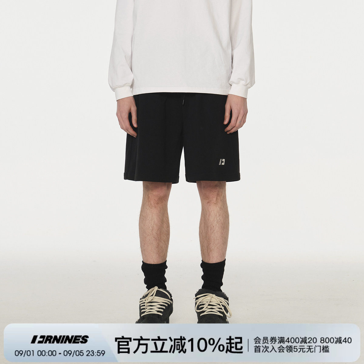 重磅运动短裤男直筒宽松五分裤图片