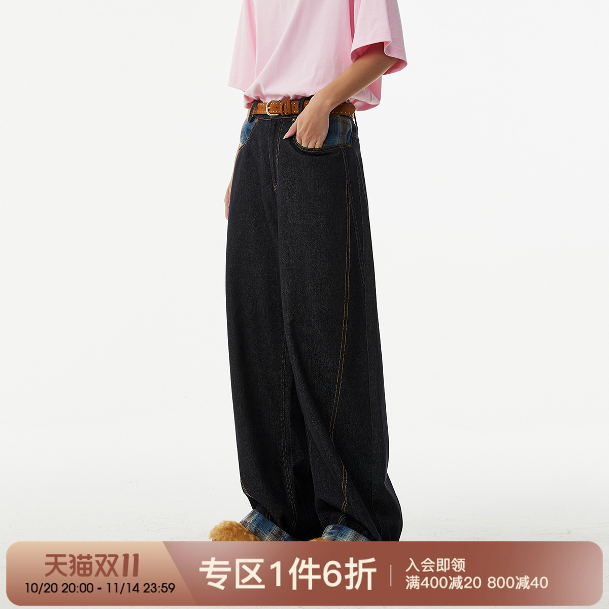 FORNINES美式复古牛仔裤