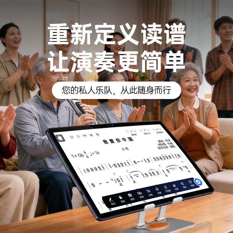 朋音T20电吹管专用读谱机萨克斯二胡笛子动态护眼阅谱器