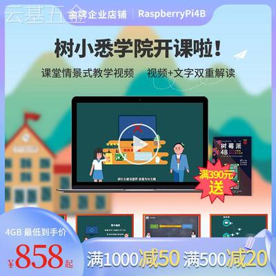 RaspberryPi4树莓派4b开发板8g主板python套件编程4g3b加linux