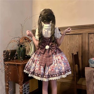 原创【爱丽丝的茶喵会】Lolita正版设计 JSK秋冬日常lo裙甜美可爱