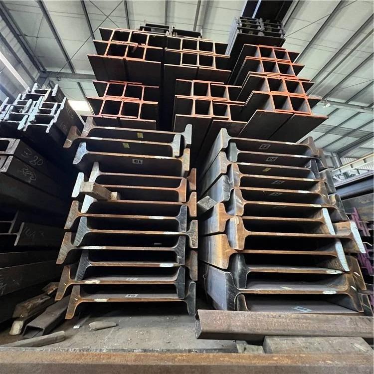 镀锌字筑钢Q2热35B黑料H型钢建工工程幕墙钢结构浸9锌工字钢