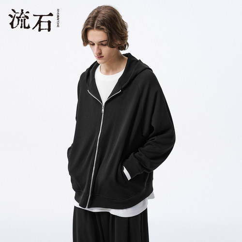 商场同款流石男装开襟拉链卫衣潮