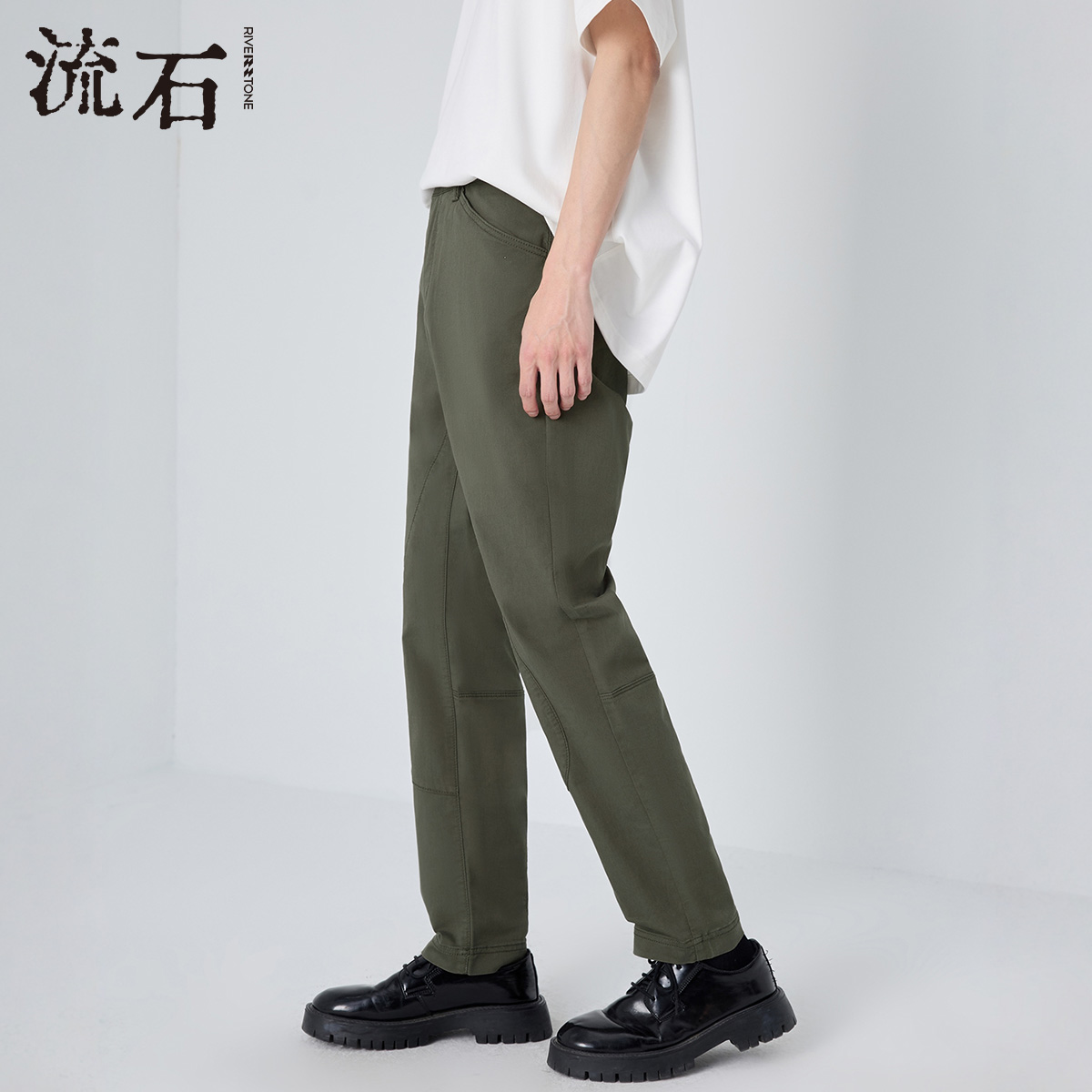 流石男装复古宽松薄款休闲长裤
