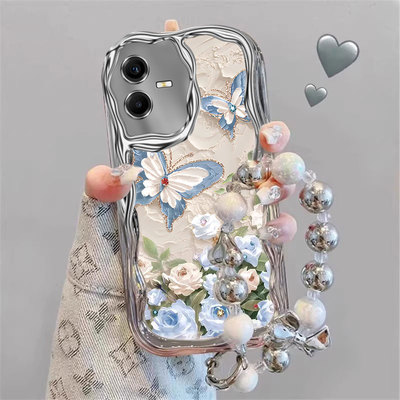 适用vivo系列蝴蝶鲜花手机壳