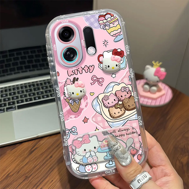 适用OPPOK系列KT猫镜支架手机壳