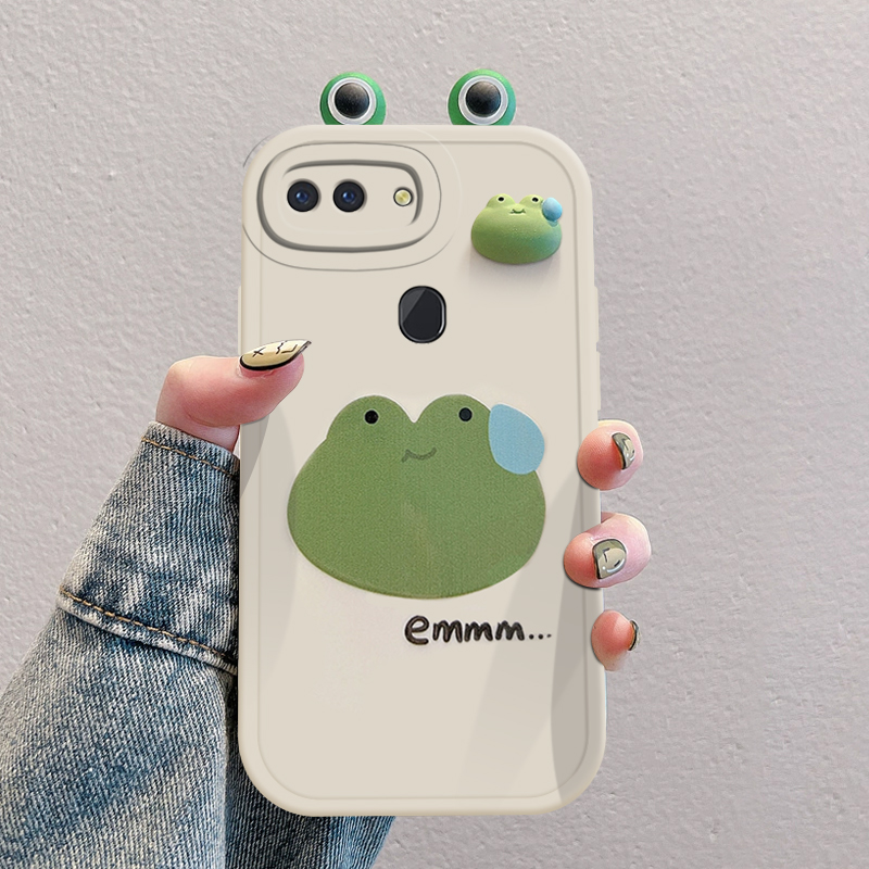适用oppoR15手机壳女生新款oppo高级感镜头全包梦境版搞怪可爱眼睛青蛙简约防摔软壳R15X外壳硅胶散热保护套