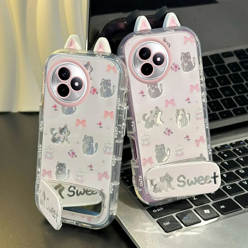 适用红米K系列猫咪蝴蝶结手机壳
