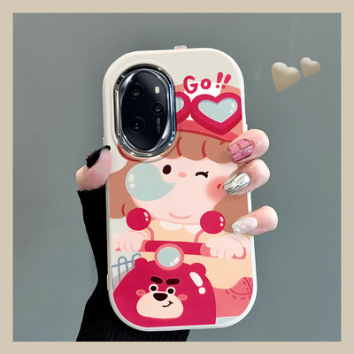 荣耀系列网红卡通机车女孩手机壳