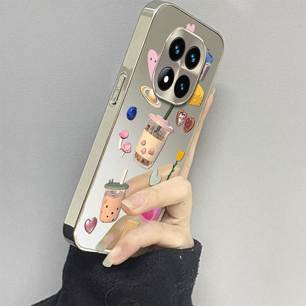 适用红米note14Pro+手机壳13Pro新款12turbo个性12Pro极速版电镀镜面11TPro/11EPro蛋糕奶茶7/8女款12R保护套