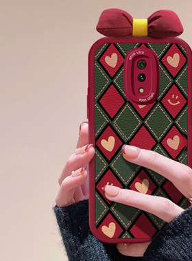 适用opporealmex7pro至尊版壳女新款x50菱格爱心真我x7pro简约硅胶软壳x7可爱镜头全包x外壳散热防摔保护套