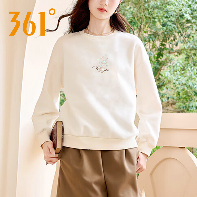 361圆领卫衣女2025新款秋季官方旗舰店运动服上衣女士打底衫女