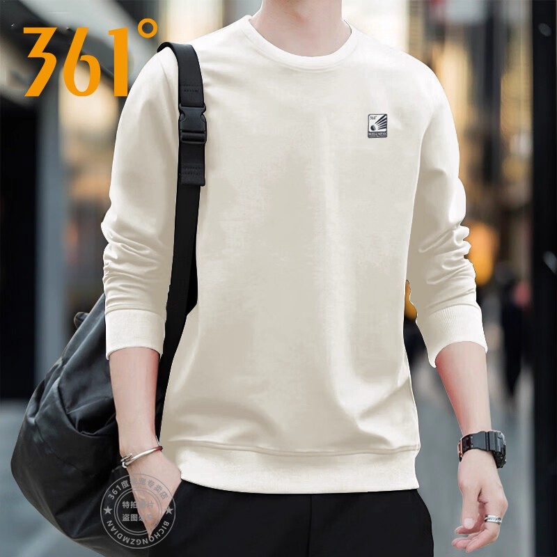 361卫衣男2025春秋新款圆领套头衫长袖T恤青少年休闲宽松运动服