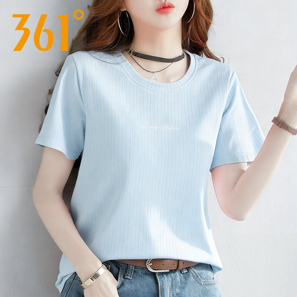361度运动T恤女2026年夏季新款冰丝速干圆领短袖女士休闲百搭上衣