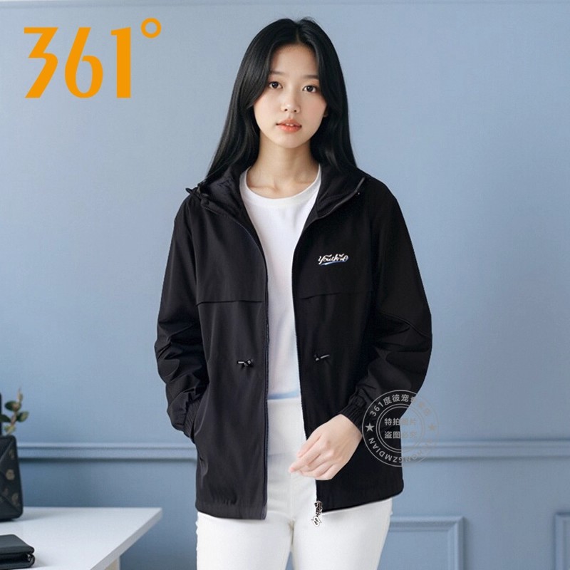 361风衣外套女2026年秋季新款户外透气运动服夹克连帽防水防风衣