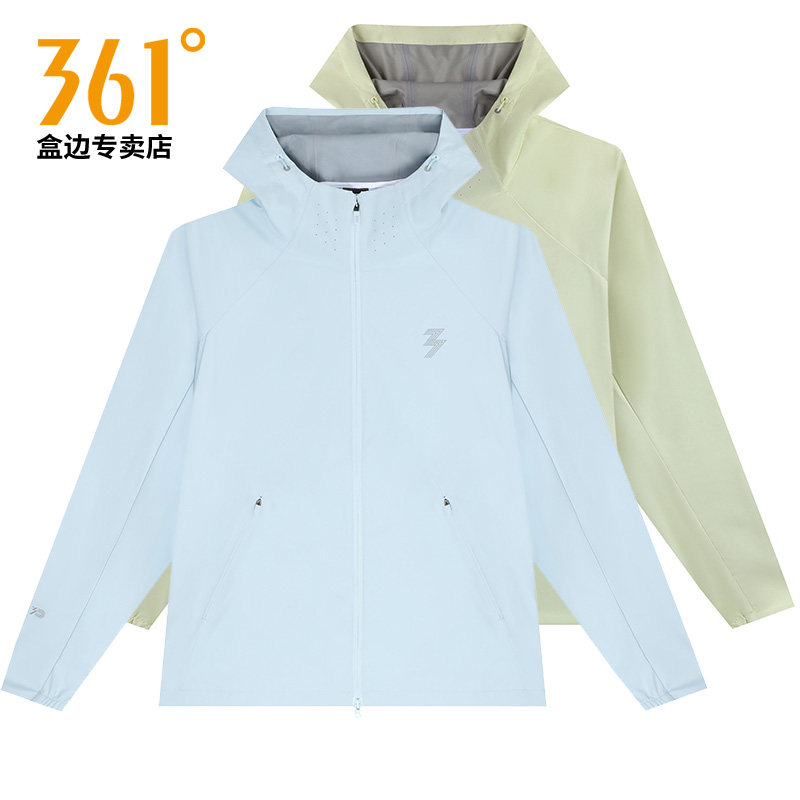 361运动风衣女秋季新款健身跑步开衫防风透湿连帽防风服运动外套