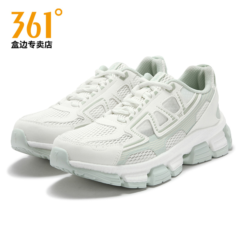 【商场同款】361休闲鞋女2025夏季网面透气运动鞋软底防滑运动鞋