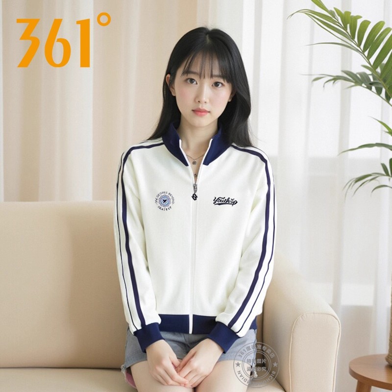 361运动外套女2026新款秋季拉链开衫长袖针织卫衣立领跑步运动服