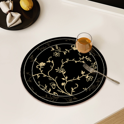 餐垫高级感美式隔热垫小学生餐桌垫家用防水隔热餐具垫花瓶防滑垫