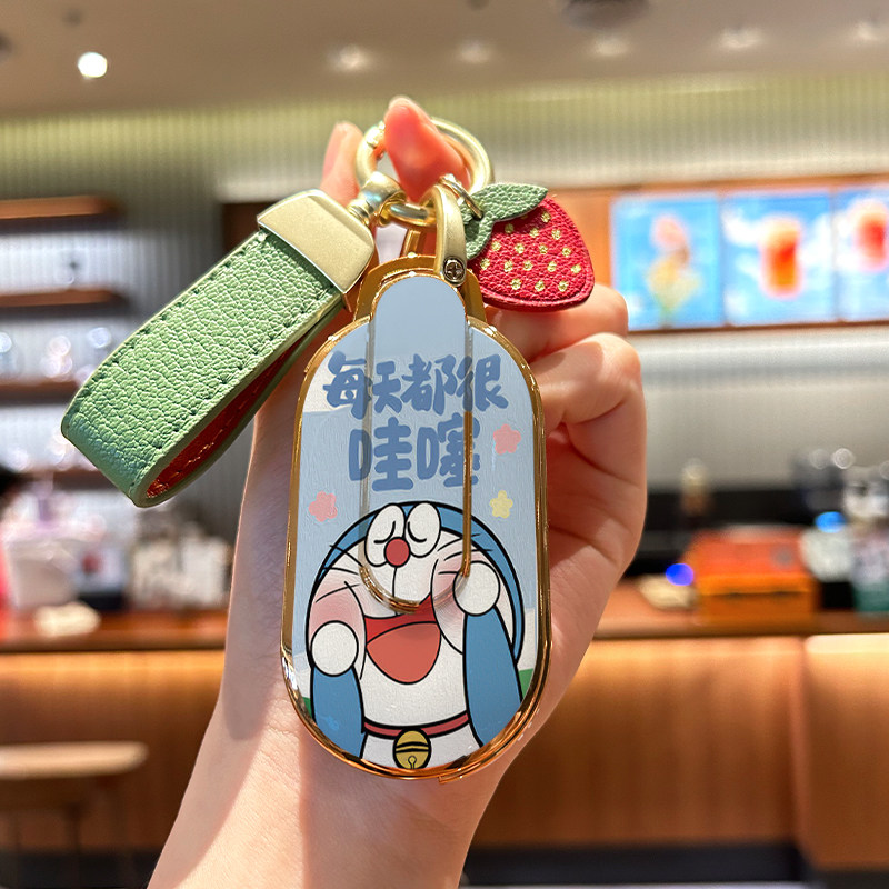 钥匙套tpu软胶叮当猫卡通好看的图片