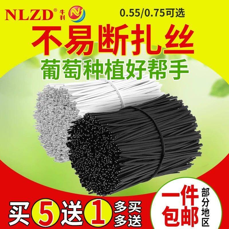 牛利电缆绑丝葡萄绑枝扎丝电镀锌0.55mm包塑铁丝园艺扎条扎线塑料