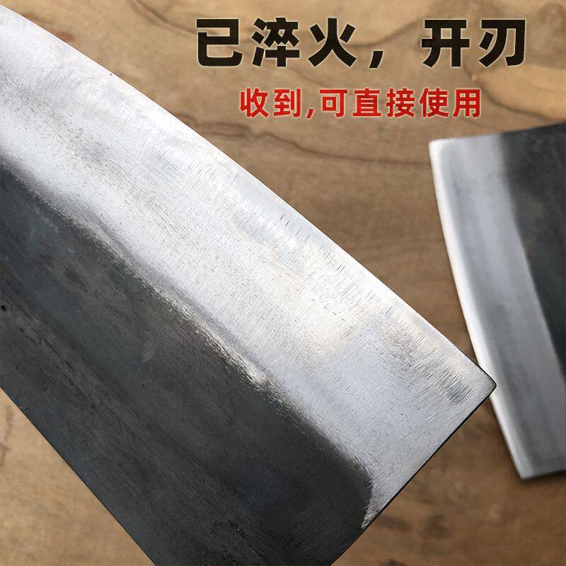 老式菜刀锰钢锋利菜刀手工锻打斩切两用商用骨刀切片家用鸡鸭切刀