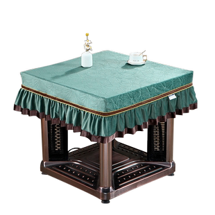 新款全自动麻将机正方形烤火桌子罩盖布防尘罩餐桌桌布加厚电炉罩