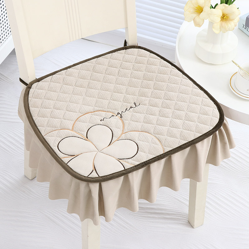 餐椅坐垫实木凳子椅子垫新款雪尼尔防滑座垫家用垫子高级餐桌椅垫