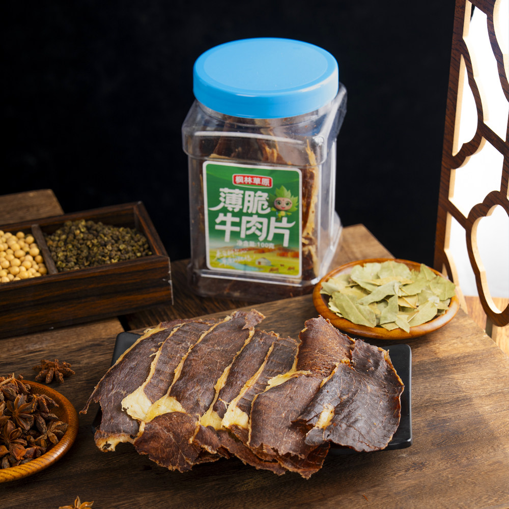 枫林草原薄脆牛肉片牛肉干办公室零食开袋即食休闲食品蒙古特产