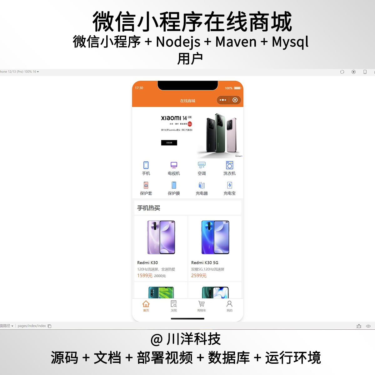 vue nodejs微信小程序在线商城系统源码送部署视频文档 商务/设计服务 设计素材/源文件 原图主图