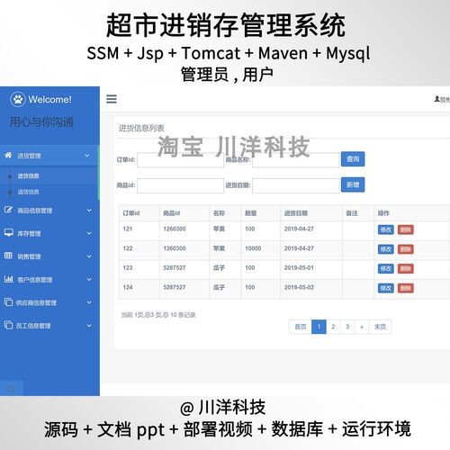 2026超市进销存管理系统JAVA项目超市erp进销存 SSM框架文档ppt