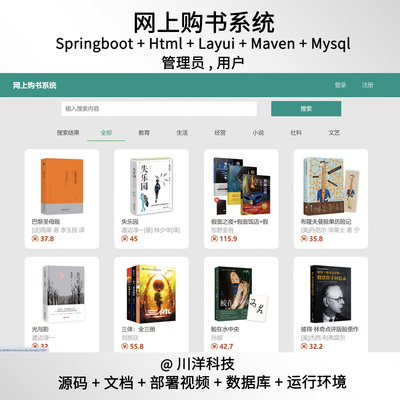 springboot html图书商城javaweb源码前后台送部署视频万字文档